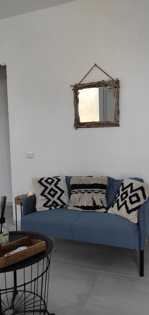 Apartment, 3 Bedrooms, Balcony | Living room - The Courtyard by the Seaside (Calasetta)
