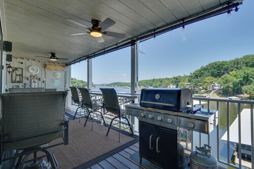 Balcony & Views! Waterfront Lake Ozark Condo