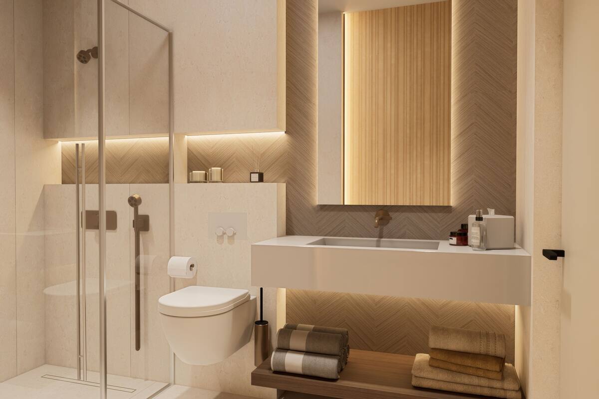 Deluxe Double Room, Balcony | Bathroom | Shower, hair dryer, slippers, towels