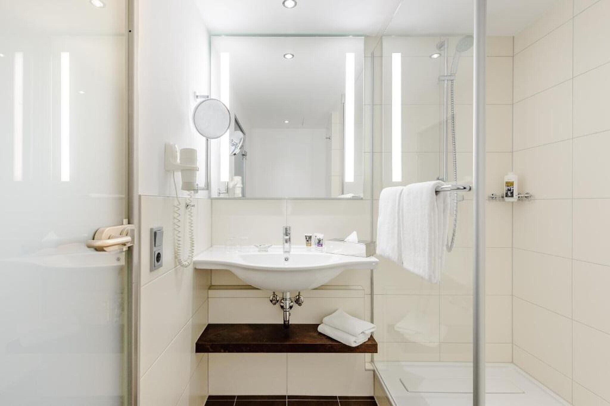 Shower, hair dryer