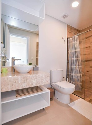 Appartement, uitzicht op stad | Badkamer