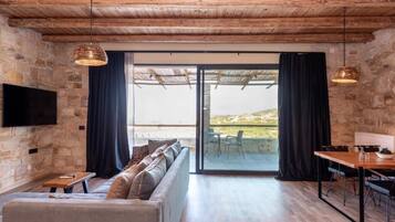 Luxury Villa, Balcony, City View | Living area | Computer monitors