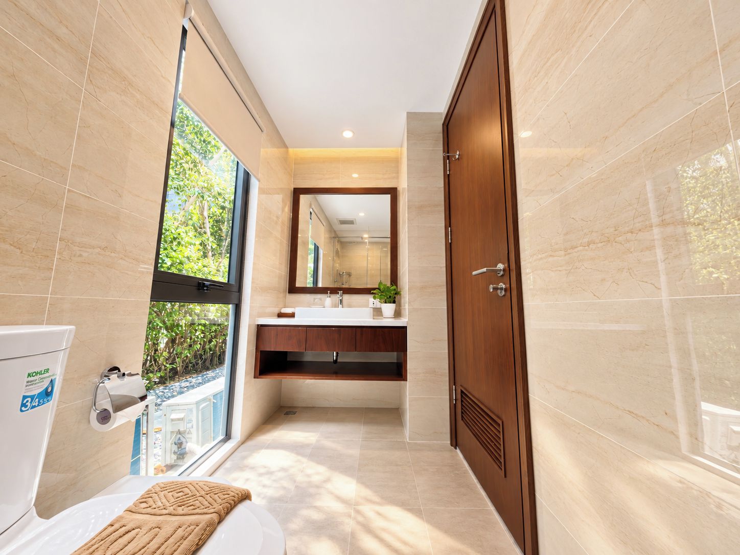 Villa, 3 Bedrooms, Private Pool, Pool View | Bathroom | Rainfall showerhead, hair dryer, bathrobes, slippers