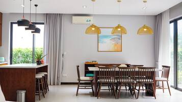Villa, 4 Bedrooms, Private Pool, Beach View | Private kitchen | Espresso maker, full-size fridge, microwave, oven