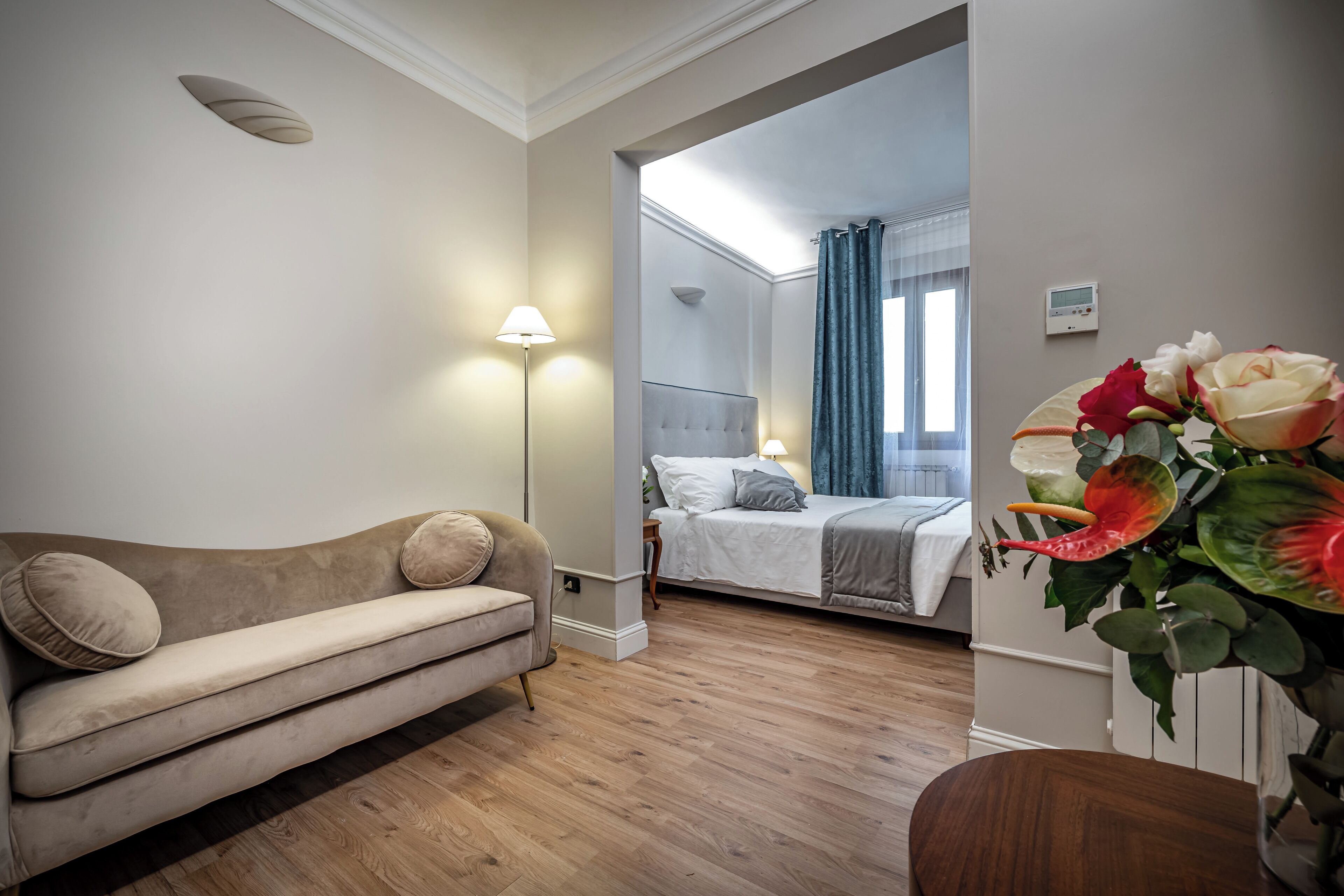 Triple Room, 1 Bedroom, Private Bathroom | Living area | 42-inch flat-screen TV with digital channels