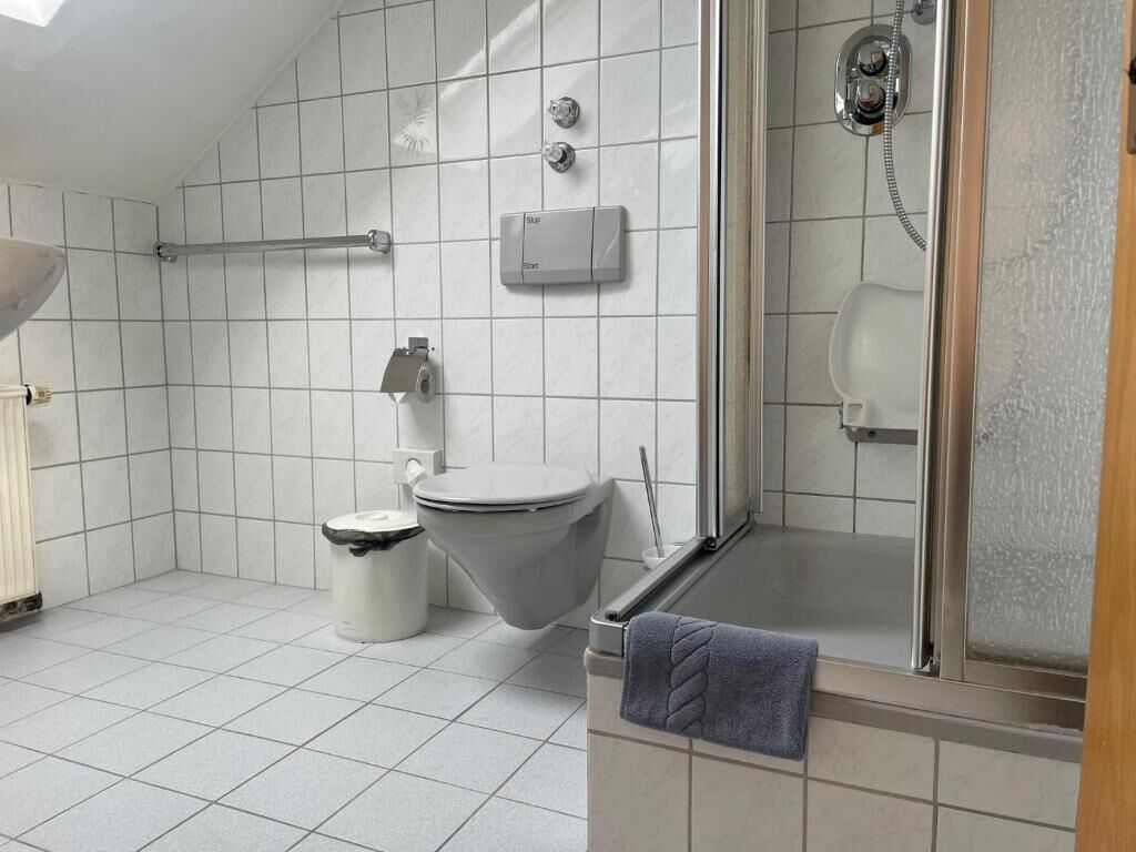 Dusche, kostenlose Toilettenartikel, Handtücher, Seife