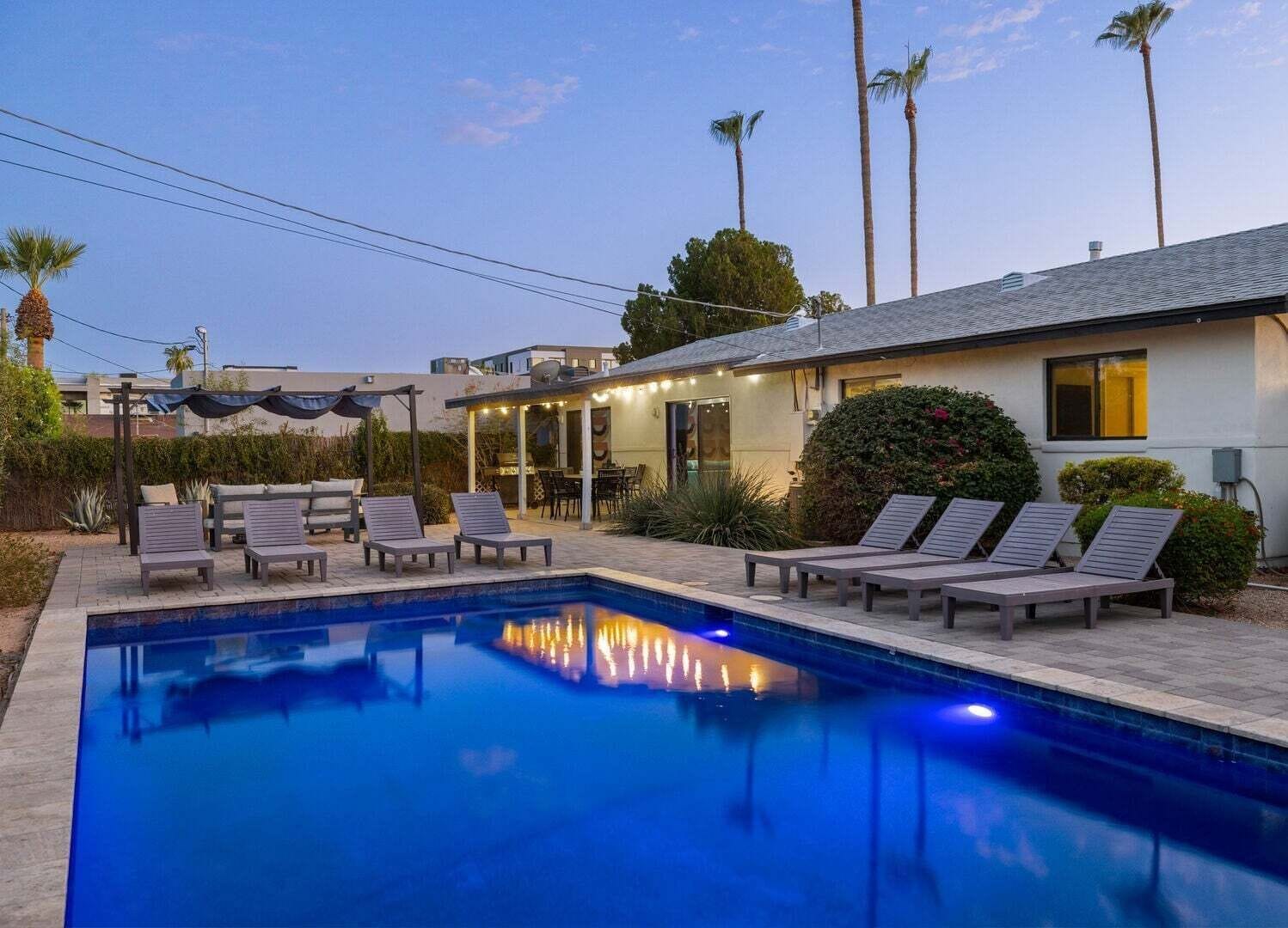 A heated pool