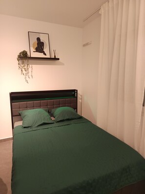 1 bedroom, bed sheets - T2 Cosy Groupama Stadium LDLC Arena (Décines-Charpieu)