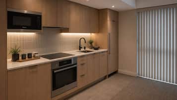Standard Suite | Private kitchen | Fridge, microwave, oven, stovetop