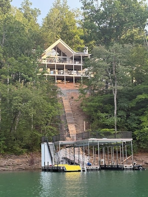Exterior - Luxury Norris Lakefront Mtn. Sd. Retreat  • Tram • Pvt Dock & Cove • Sleeps 16 (La Follette)
