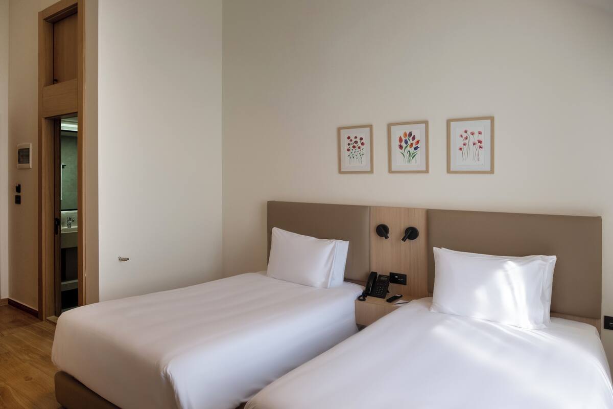 Deluxe Twin Room, Mountain View | In-room safe, desk, iron/ironing board (on request), WiFi (free)