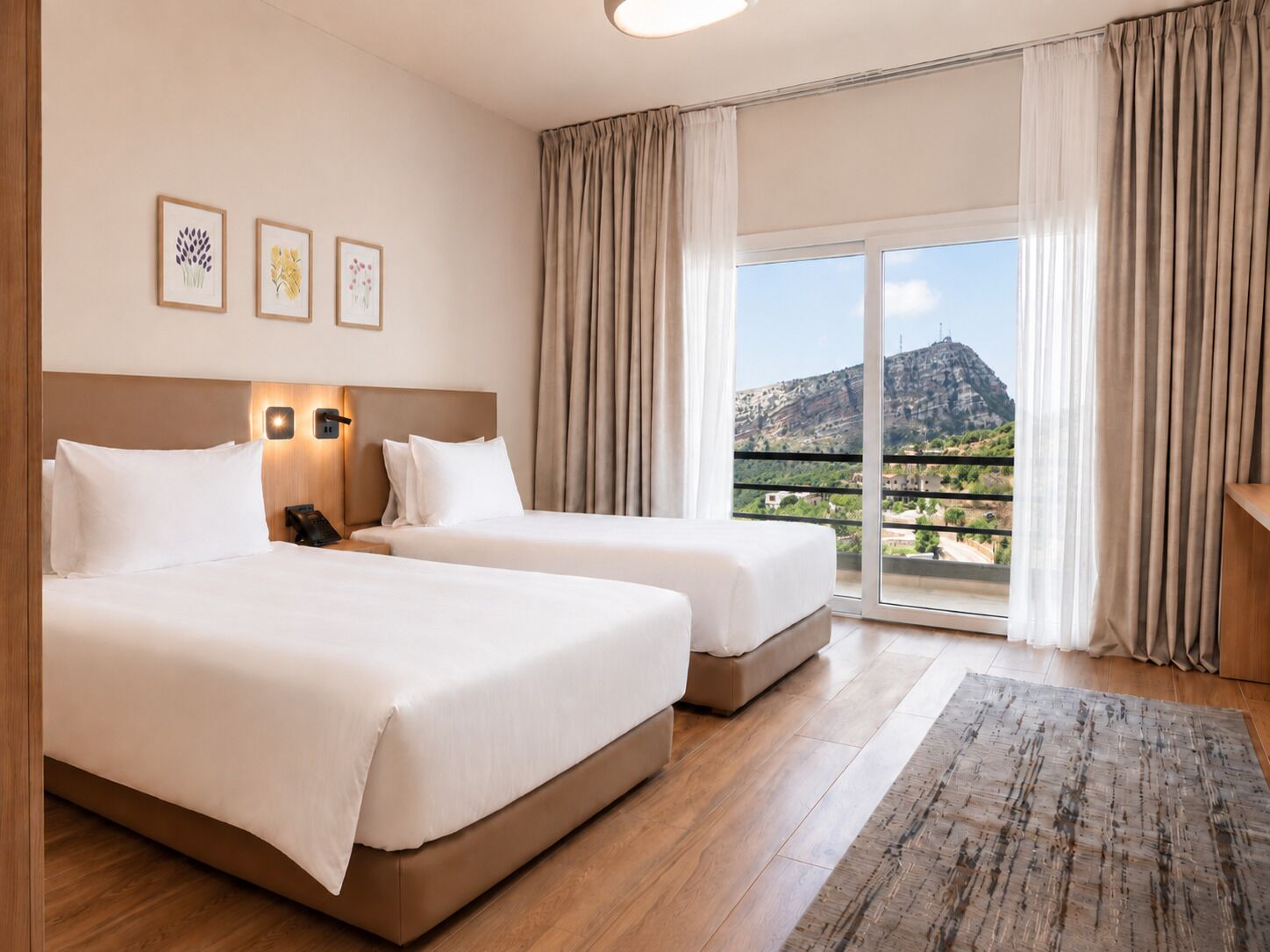 Kamar Twin Deluks, pemandangan gunung