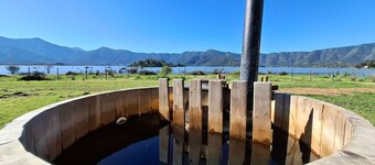 Blue Cabin Lake Pool Hot Tub