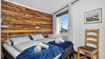 Chambre Double ou avec lits jumeaux, 2 lits une place, vue partielle sur la mer