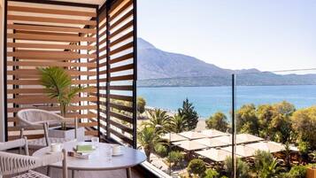 Romantic Suite, Balcony, Sea View | Outdoor dining