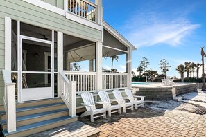 Terrace/patio - 🌊 Arlanymor | Windmark Beach | Private Pool, Volleyball + Beach Access (Windmark)
