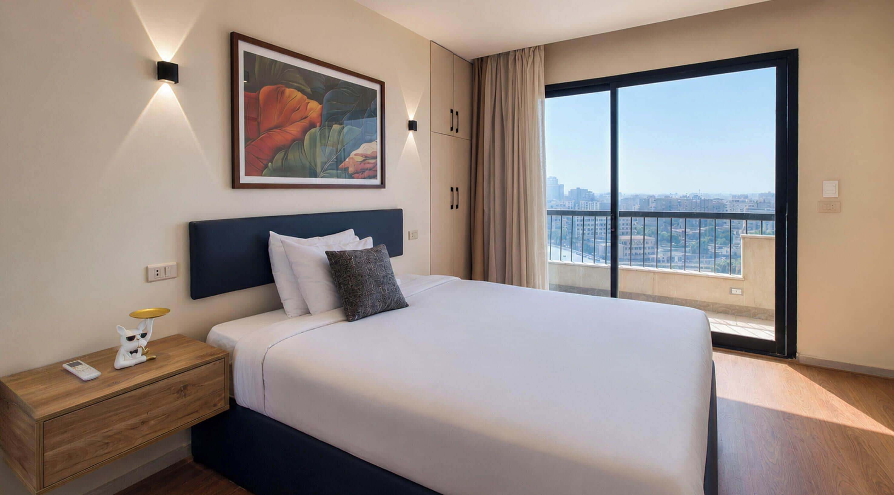 Standard Apartment, 2 Bedrooms, River View | Iron/ironing board, WiFi (free), bed sheets