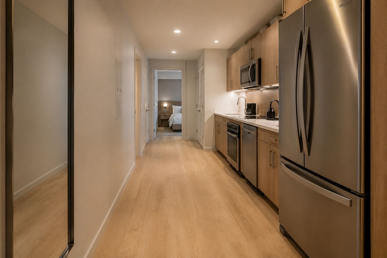 Apartment | Private kitchen | Fridge, microwave, oven, stovetop