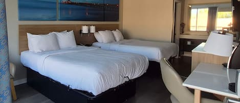 Desk, blackout drapes, iron/ironing board, WiFi (free)