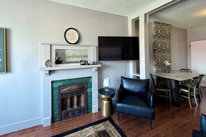 Deluxe Apartment, 2 Bedrooms, Non Smoking, Kitchenette | Living area - Danforth Hotel (Toronto)