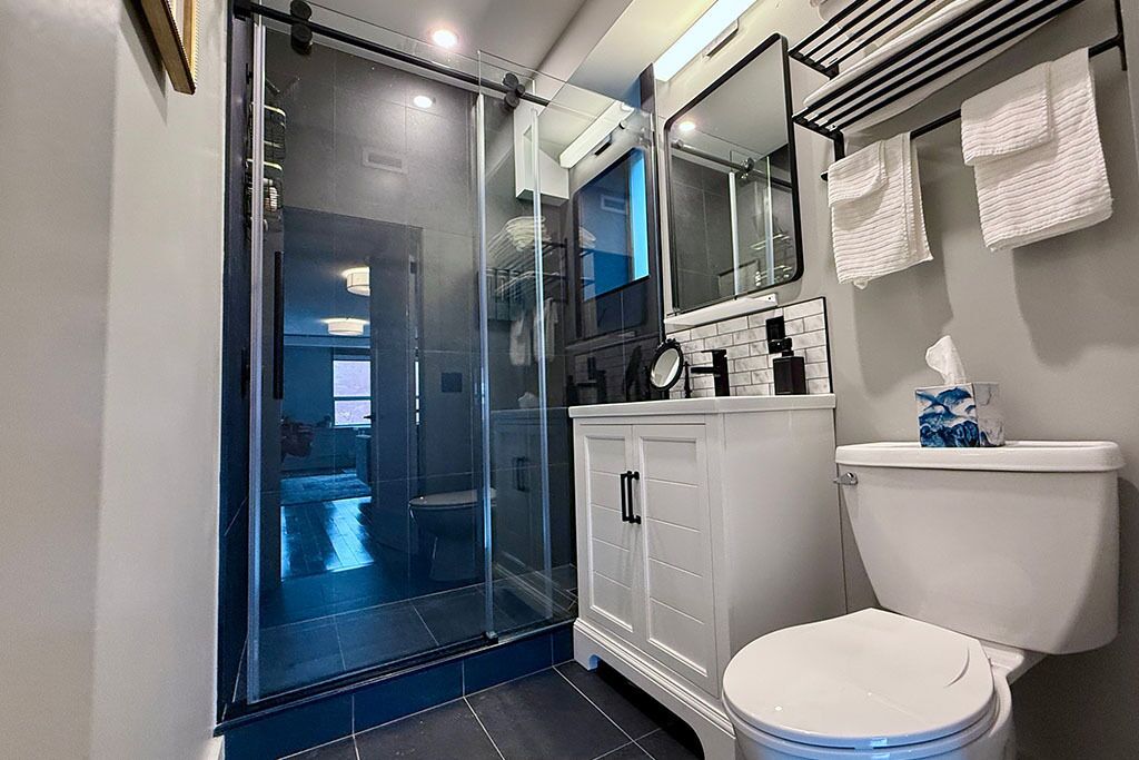 Deluxe Studio Suite, 1 King Bed, Non Smoking, Kitchenette | Bathroom