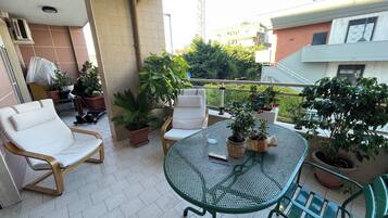 Desk, laptop workspace, iron/ironing board (on request), WiFi (free)