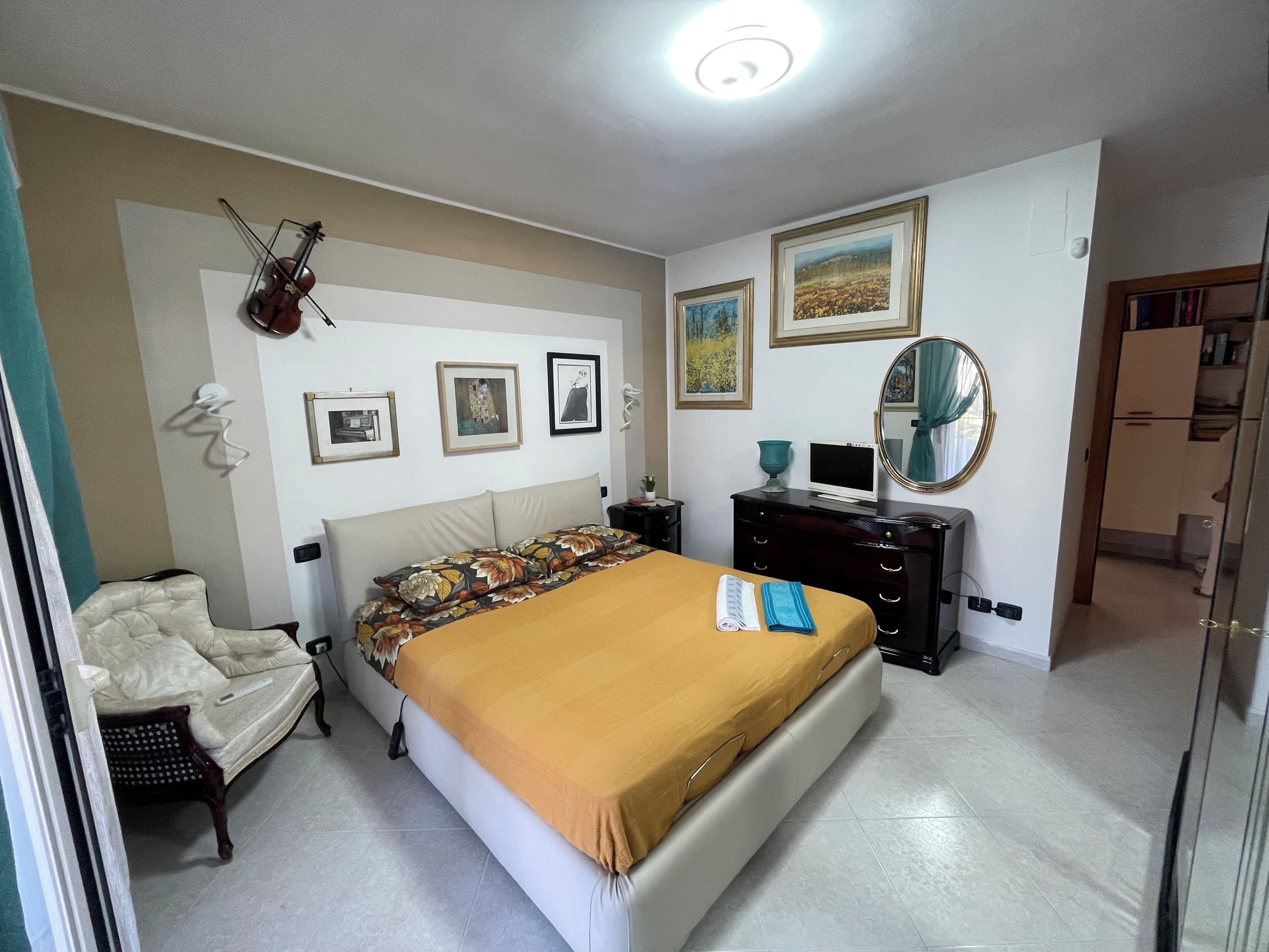 Desk, laptop workspace, iron/ironing board (on request), WiFi (free)