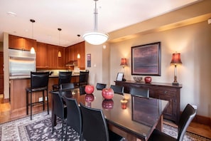 Dining area: Seats eight people - NEW Townhome | Private hot tub | Smart TV (Whistler)