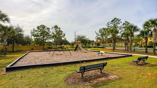 A park with a playground, benches, and trees. - 4 BD/ 3.5 BA/ Compass Bay (3183 TC) (Kissimmee)