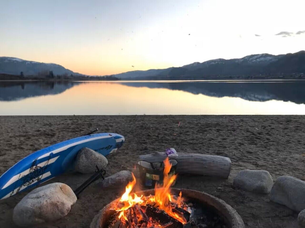 Fire on the beach