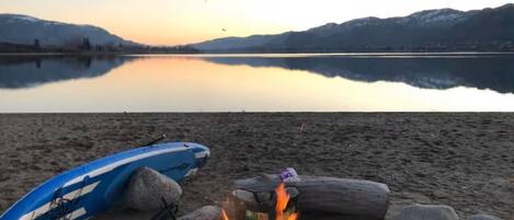Fire on the beach