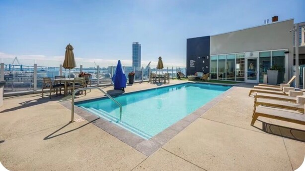 Outdoor pool, a heated pool - 2BD/2BR High Rise Condo. In the Heart of Downtown SD (San Diego)