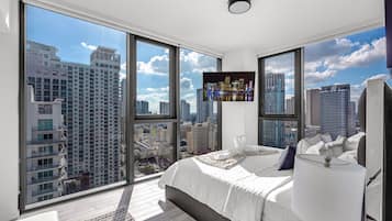 Appartement, 2 chambres, cuisine, vue baie | Espace de travail pour ordinateur portable, chambres insonorisées