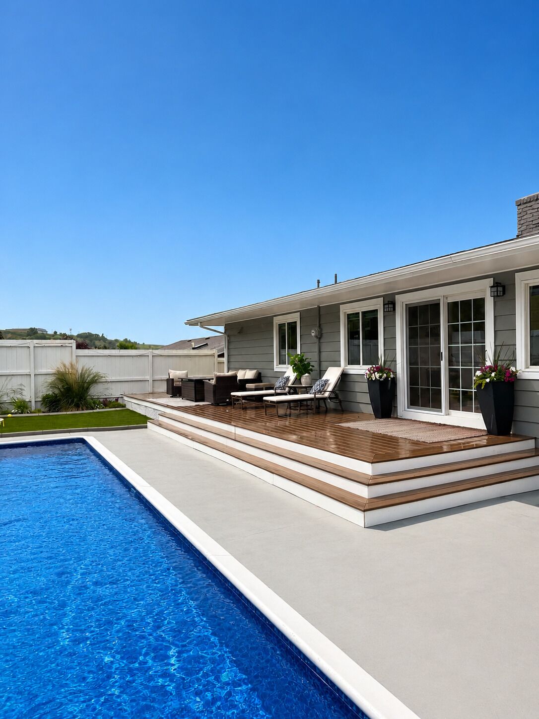 Outdoor pool, a heated pool
