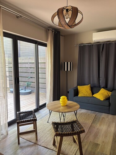 Appartement T3 avec jardin privatif entre plages, forêt & golf