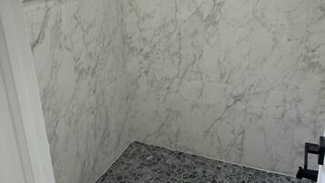 Shower, soap, toilet paper
