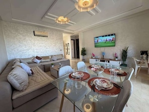 Living area - Luxury Apartment, Marina Résidence Tamaris, No. 156 VIP (Saïdia)