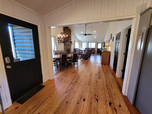 Creekside cascades is a beautiful 3 bedroom waterfront cabin on 2 acres!