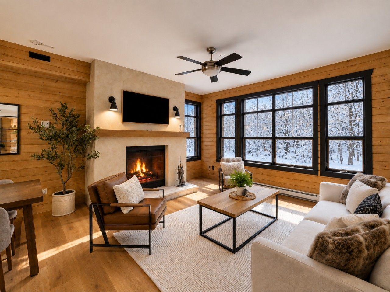 TV, fireplace, stereo