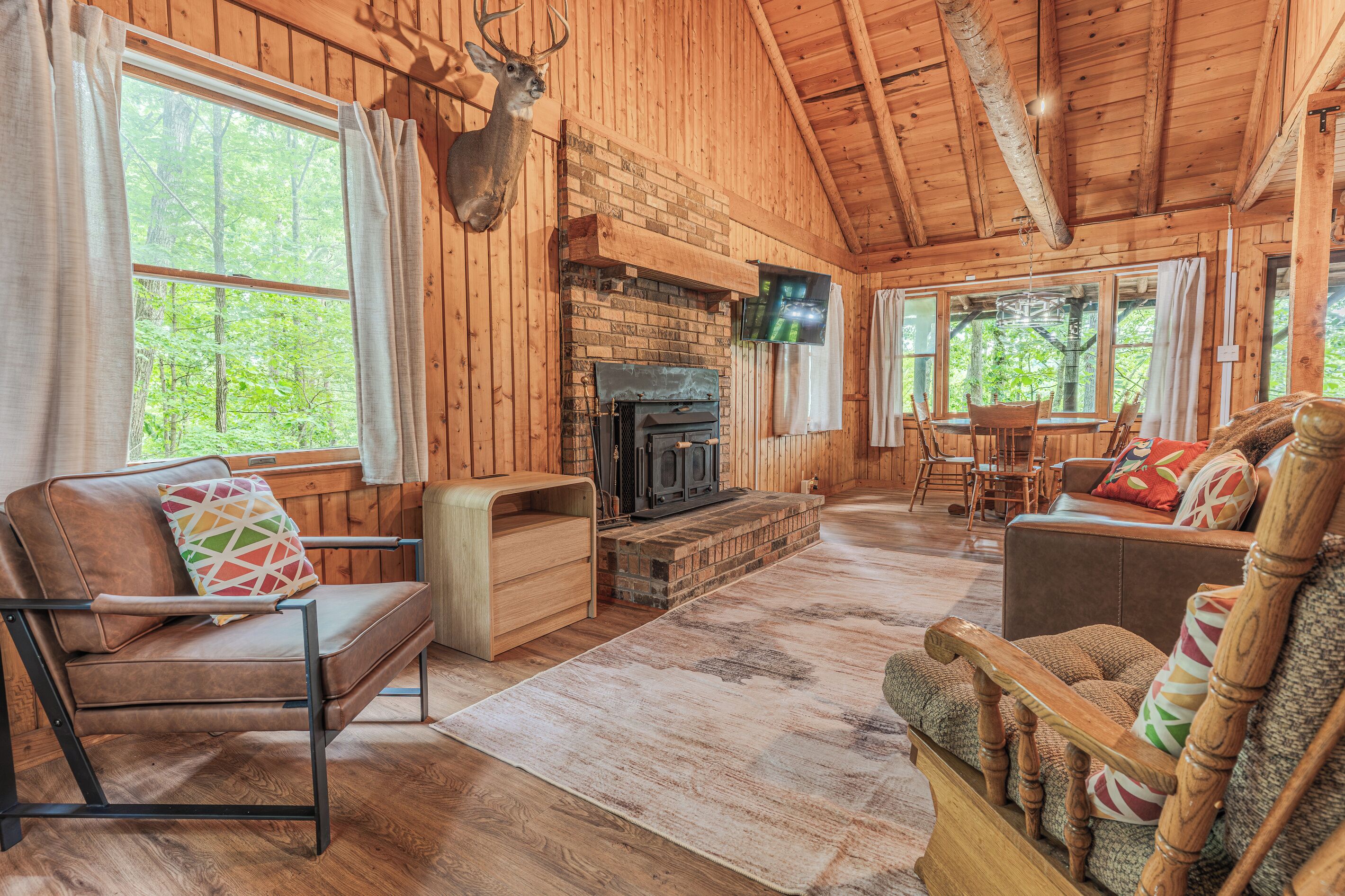 Smart TV, fireplace