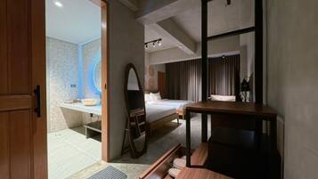 Deluxe Quadruple Room, Balcony, Partial Sea View
