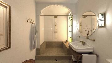 Superior Double Room, 1 Double Bed, Non Smoking | Bathroom | Shower, free toiletries, towels, soap