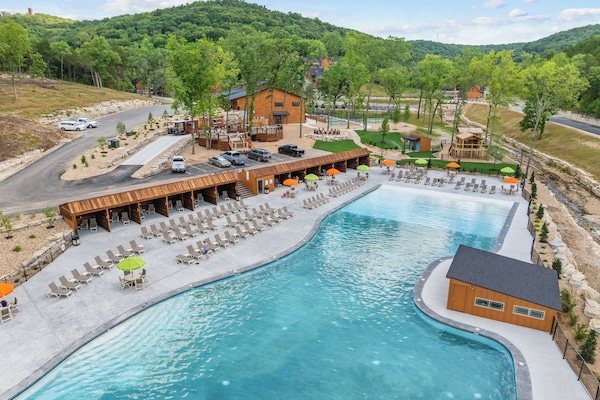 Tall Timbers has the largest outdoor pool in Southern Missouri and within walking distance from the cabin!