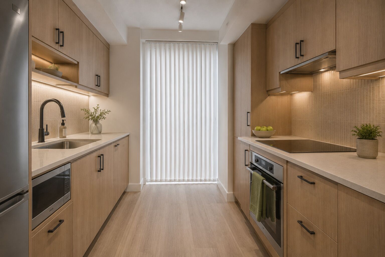 Classic Apartment | Private kitchen | Fridge, microwave, oven, stovetop