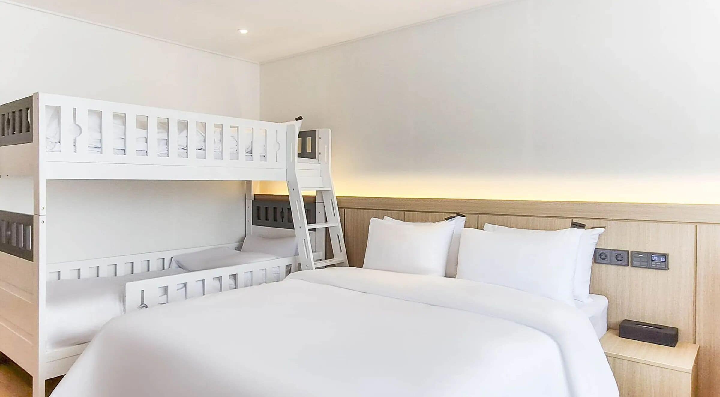 Signature Twin Room | Premium bedding, desk, laptop workspace, blackout drapes