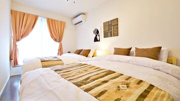 Blackout curtains, iron/ironing board, free WiFi