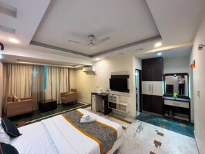 Deluxe Double Room, Balcony, City View | In-room safe, desk, laptop workspace, blackout drapes - MEERA MADHAV RESORT (Mathura)