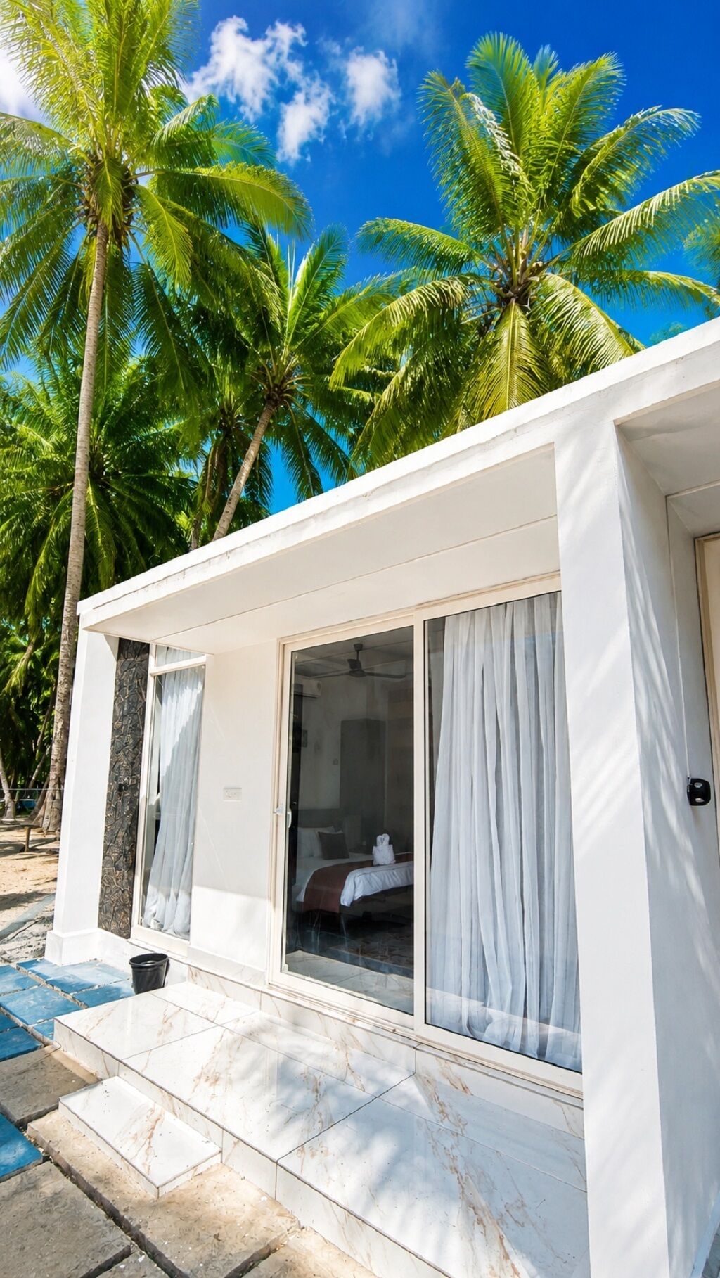 Chambre Deluxe, 1 grand lit, patio, en bord de plage | Détail de l’extérieur