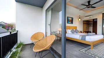 Chambre Deluxe, 1 très grand lit, balcon | Vue de la chambre