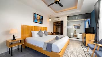 Deluxe kamer, 1 kingsize bed, balkon | Verduisterende gordijnen, geluiddichte muren, gratis wifi